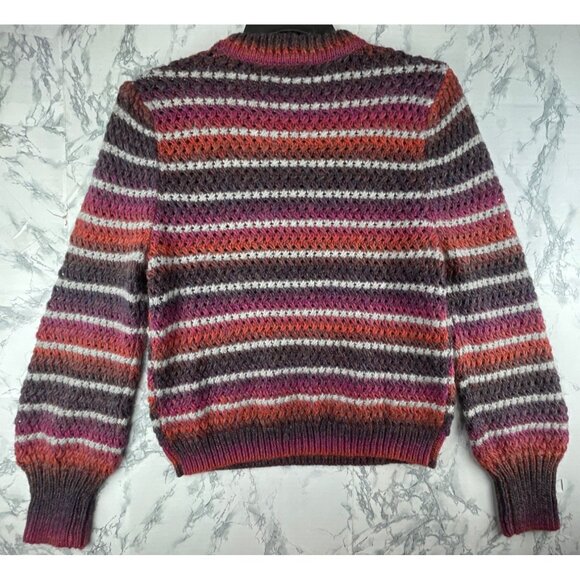 Ana Womens Size L Multicolor Striped Knit Sweater Acrylic & Polyester - Picture 2 of 10
